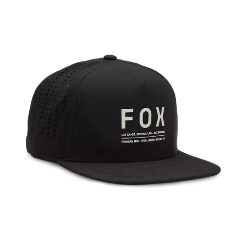 FOX NON STOP TECH BLACK SNAPBACK
