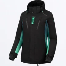 FXR Aerial Naisten Moottorikelkkatakki Black/Minty Fresh