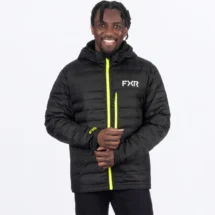 FXR Men's Podium Hybrid Quilted Jacket Musta/Hi-Vis