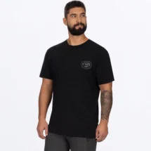 FXR Miesten Race Plate Premium T-Paita Black/Grey