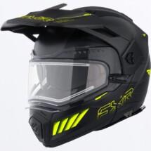 FXR Maverick X Pro -Kypärä Sähkövisiirillä, Black/HiVis