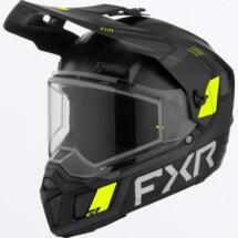 FXR Clutch X Nuorten Kypärä Kaksoisvisiirillä, Black/HiVis
